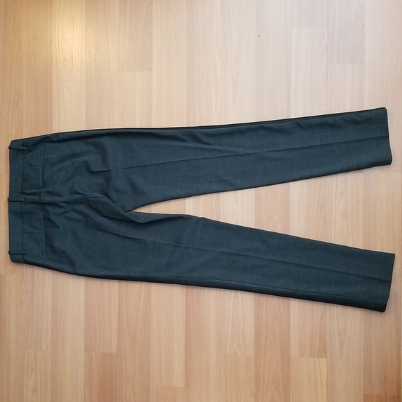Theory Nabiki C Magistrate Wool Career Pants with Leather Stripe Trim - Picture 11 of 11